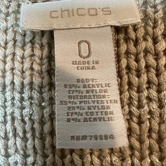 Chico’s Ravishing Ruffles Cardigan Sweater Feminine Sophisticated Size Small - Picture 5 of 7